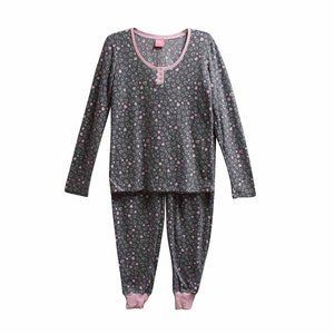 NWT Jenni by Jennifer Fleece Pajama Set Leopard